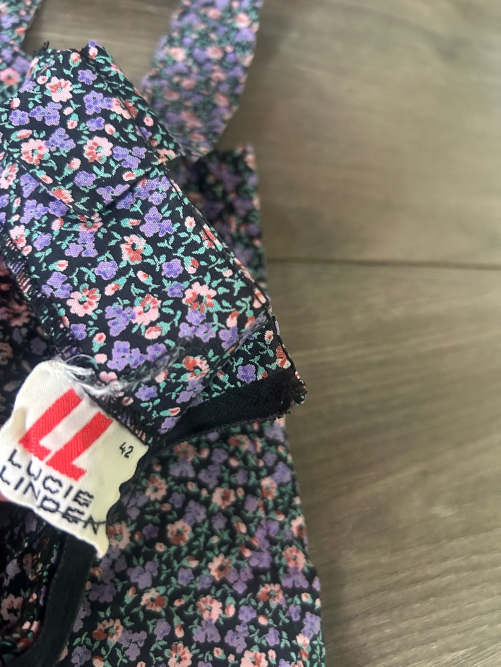Vintage 90s Lucie Linden Floral Corset Tank Top Cottagecore Grunge - Picture 9 of 9